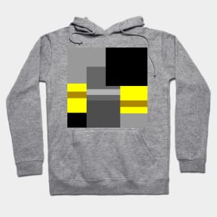 Minimalism in black, yellow and gray forms Hoodie